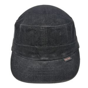 Pugs Gear Army Cap Black One Size Corduroy Strapback Adjustable Solid Cotton Hat